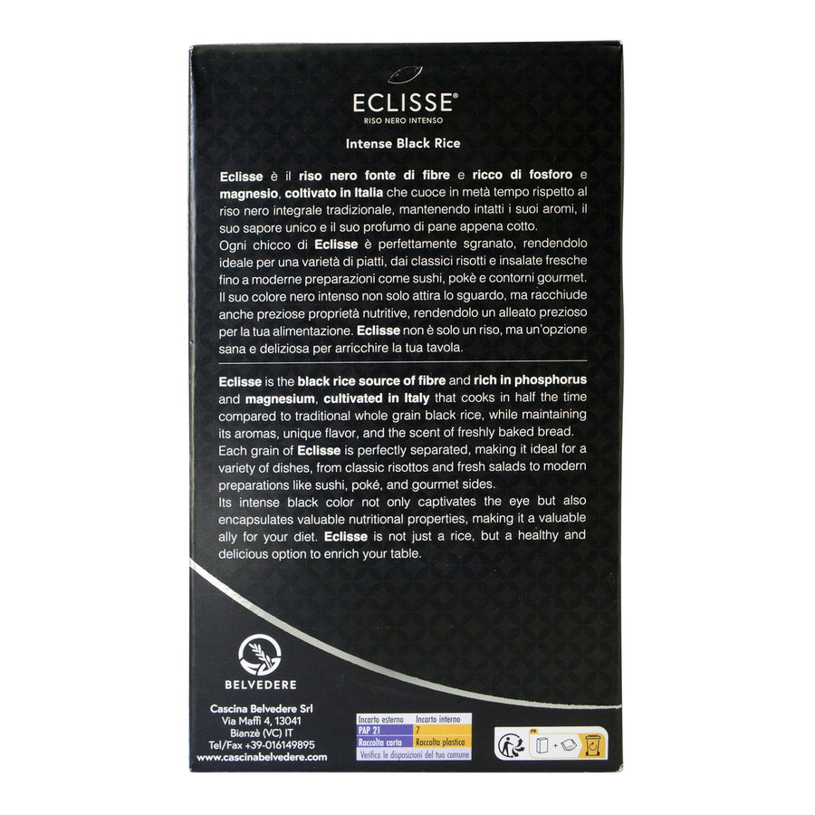 Cascina Belvedere - Arroz Negro Eclisse 500g Arroz Cascina Belvedere