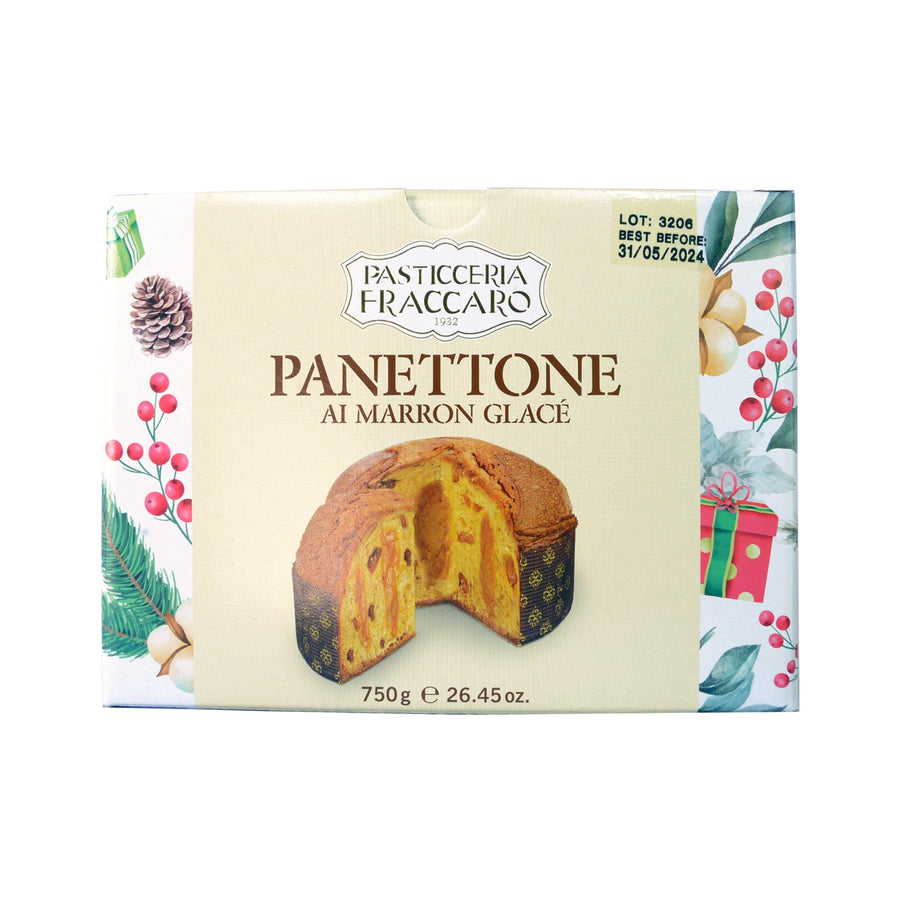 Pasticceria Fraccaro - Panettone con Marrons Glacés 750 g Pan Pasticceria Fraccaro