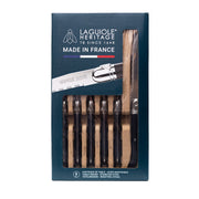 Laguiole - Set de 6 Cuchillos Laguiole Mango Negro Cuchillería Laguiole