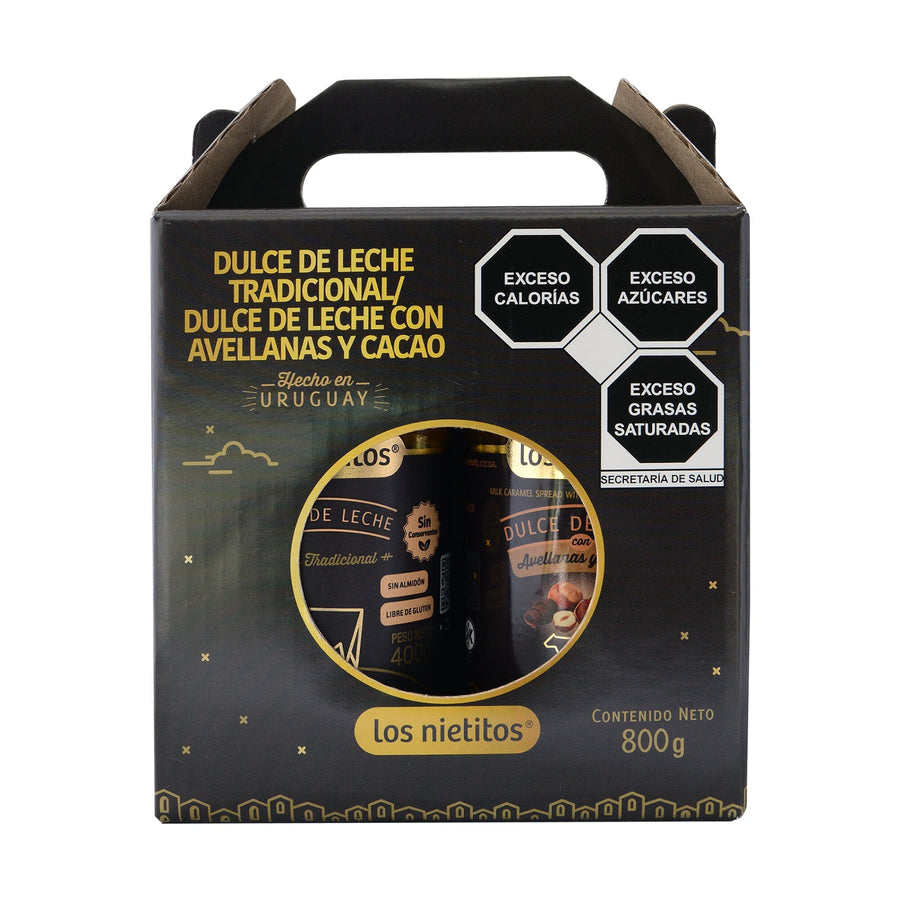 Los Nietitos - 2 Pack: Dulce de Leche Tradicional y Dulce de Leche de Avellana y Cacao Dulce de Leche Los Nietitos