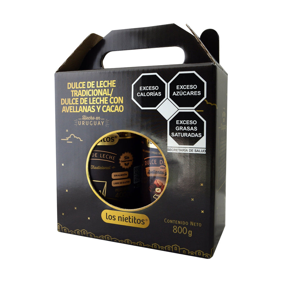 Los Nietitos - 2 Pack: Dulce de Leche Tradicional y Dulce de Leche de Avellana y Cacao Dulce de Leche Los Nietitos
