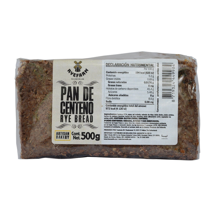 Pan de Centeno 500g Pan Ryefarm