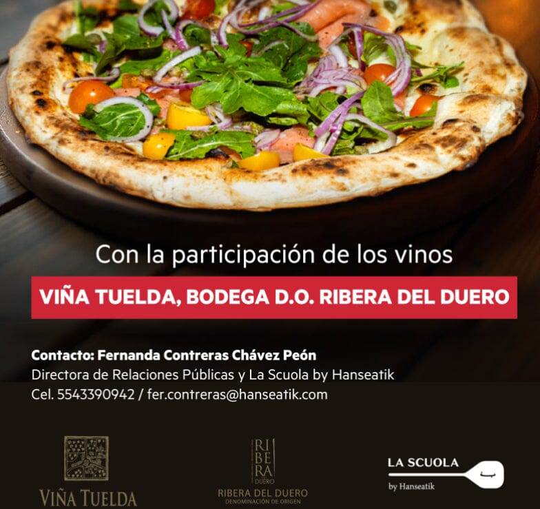 Evento Hanseatik - Cata Maridaje de Pizzas Gourmet y Vinos Viña Tuelda Evento La Scuola Scuola italiana Pizzaioli