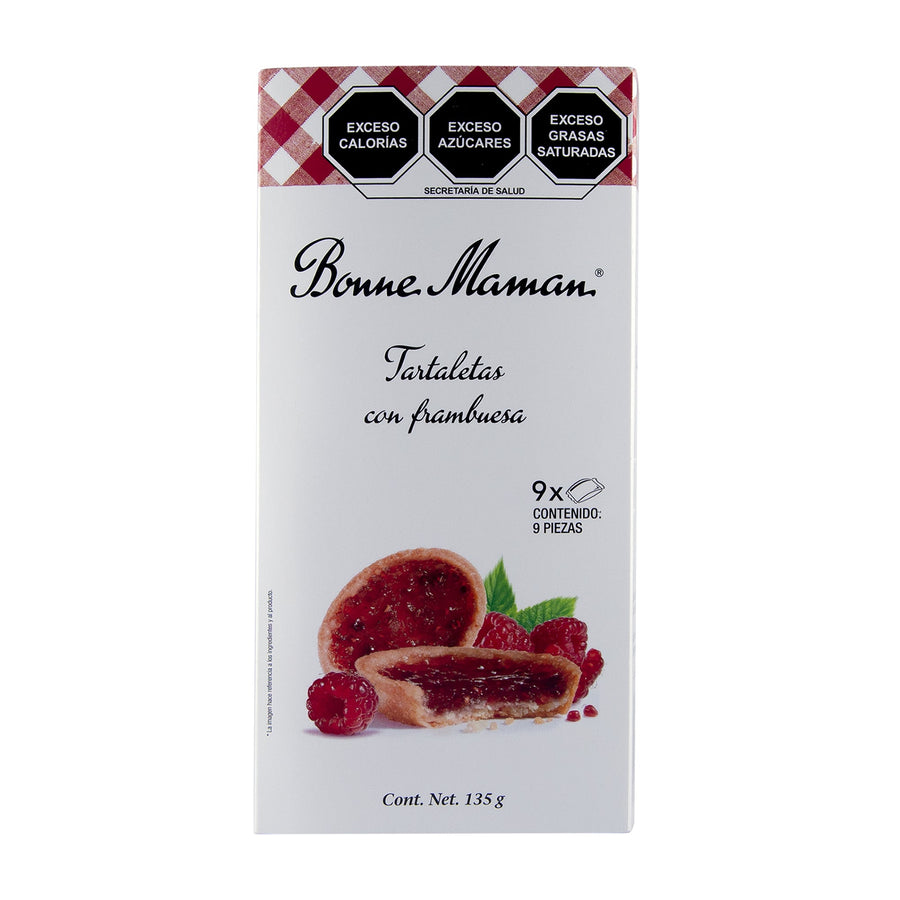 Bonne Maman - Tartaletas de Frambuesa 135g Galletas Bonne Maman