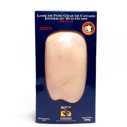 Foie Gras de Pato Entero Semi-Cocido 300 g Godard