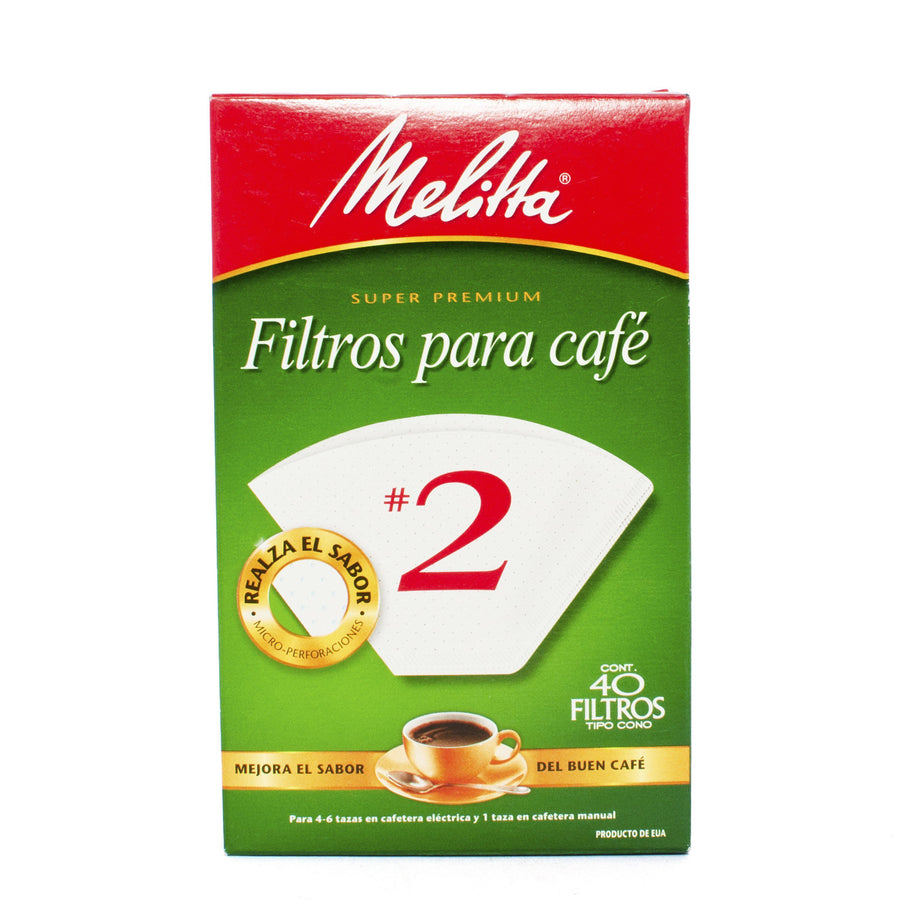 Filtro Cono #2 Melitta (40 filtros) Filtros para cafe Melitta