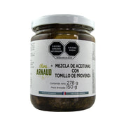 Olives Arnaud - Aceitunas Mezcla Provenzal con Tomillo 150g Conservas Olives Arnaud
