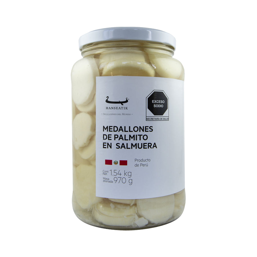Hanseatik - Medallones de Palmito en Salmuera 1.54 Kg. Conservas Hanseatik